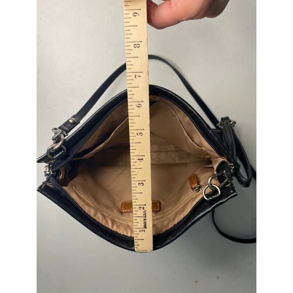 The Sak Iris Leather Crossbody Clutch Purse Classic Black Bag Small Boho - Picture 11 of 12